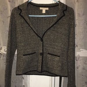Black white and gold cardigan